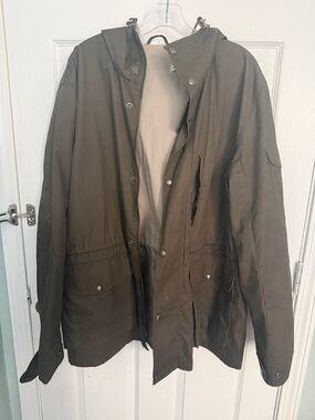 H&M Olive Green Military Field Jacket with Hood